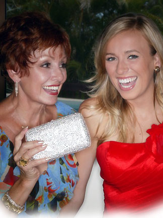 Models with Crystal bag